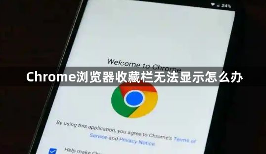 Chrome浏览器收藏栏无法显示怎么办1