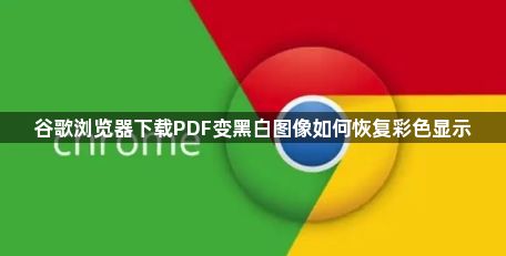 谷歌浏览器下载PDF变黑白图像如何恢复彩色显示1