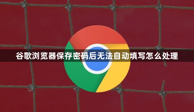 谷歌浏览器保存密码后无法自动填写怎么处理1