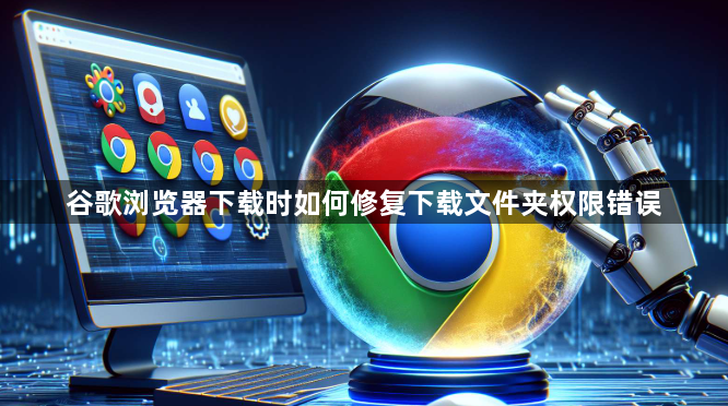 谷歌浏览器下载时如何修复下载文件夹权限错误1