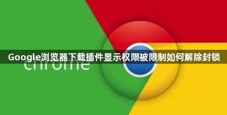 Google浏览器下载插件显示权限被限制如何解除封锁1