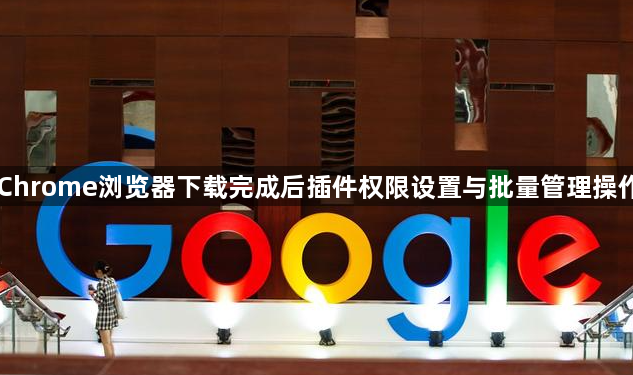 Chrome浏览器下载完成后插件权限设置与批量管理操作1