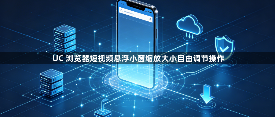 UC 浏览器短视频悬浮小窗缩放大小自由调节操作1