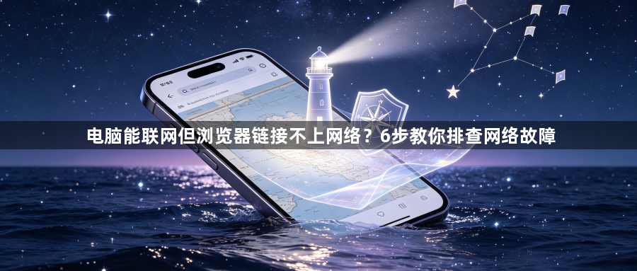 电脑能联网但浏览器链接不上网络？6步教你排查网络故障1