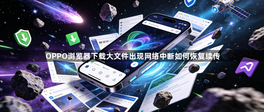 OPPO浏览器下载大文件出现网络中断如何恢复续传1