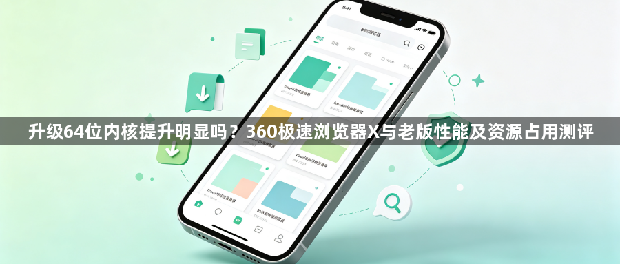 升级64位内核提升明显吗?360极速浏览器X与老版性能及资源占用测评1