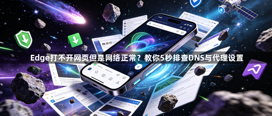Edge打不开网页但是网络正常？教你5秒排查DNS与代理设置1