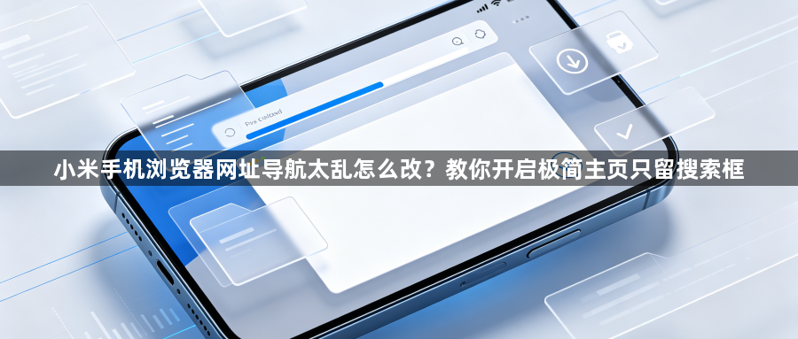 小米手机浏览器网址导航太乱怎么改？教你开启极简主页只留搜索框1