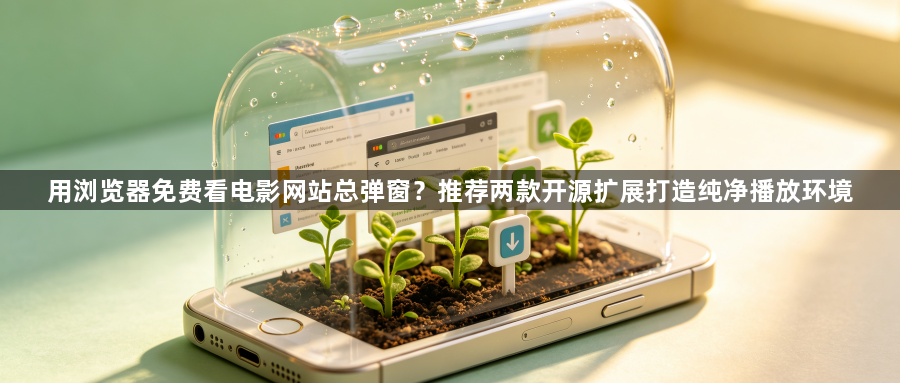 用浏览器免费看电影网站总弹窗？推荐两款开源扩展打造纯净播放环境1